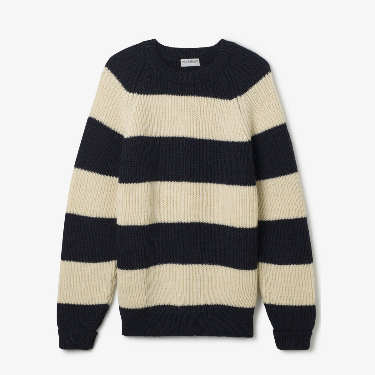 Hand Knit Wool Striped Sweater – miloanddexter Hand Knit Wool Striped Sweater – miloanddexter