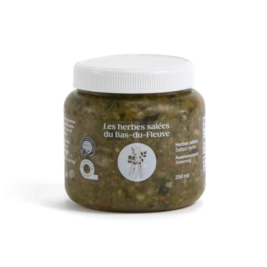 Wet salted herbs
