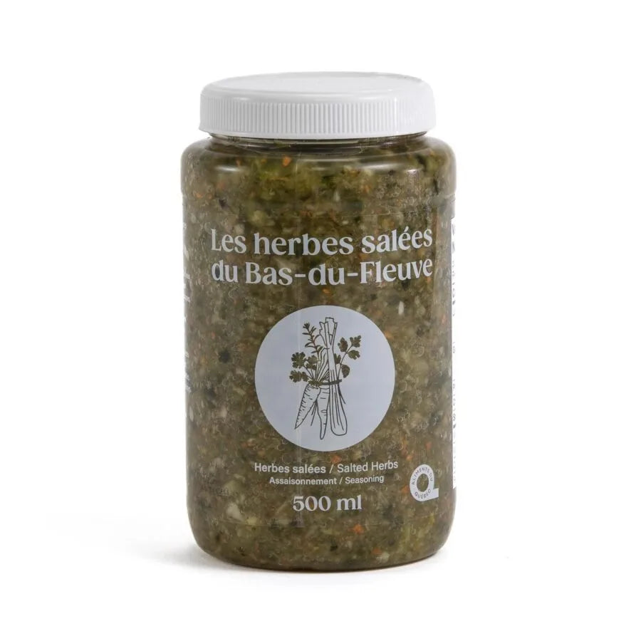 Wet salted herbs