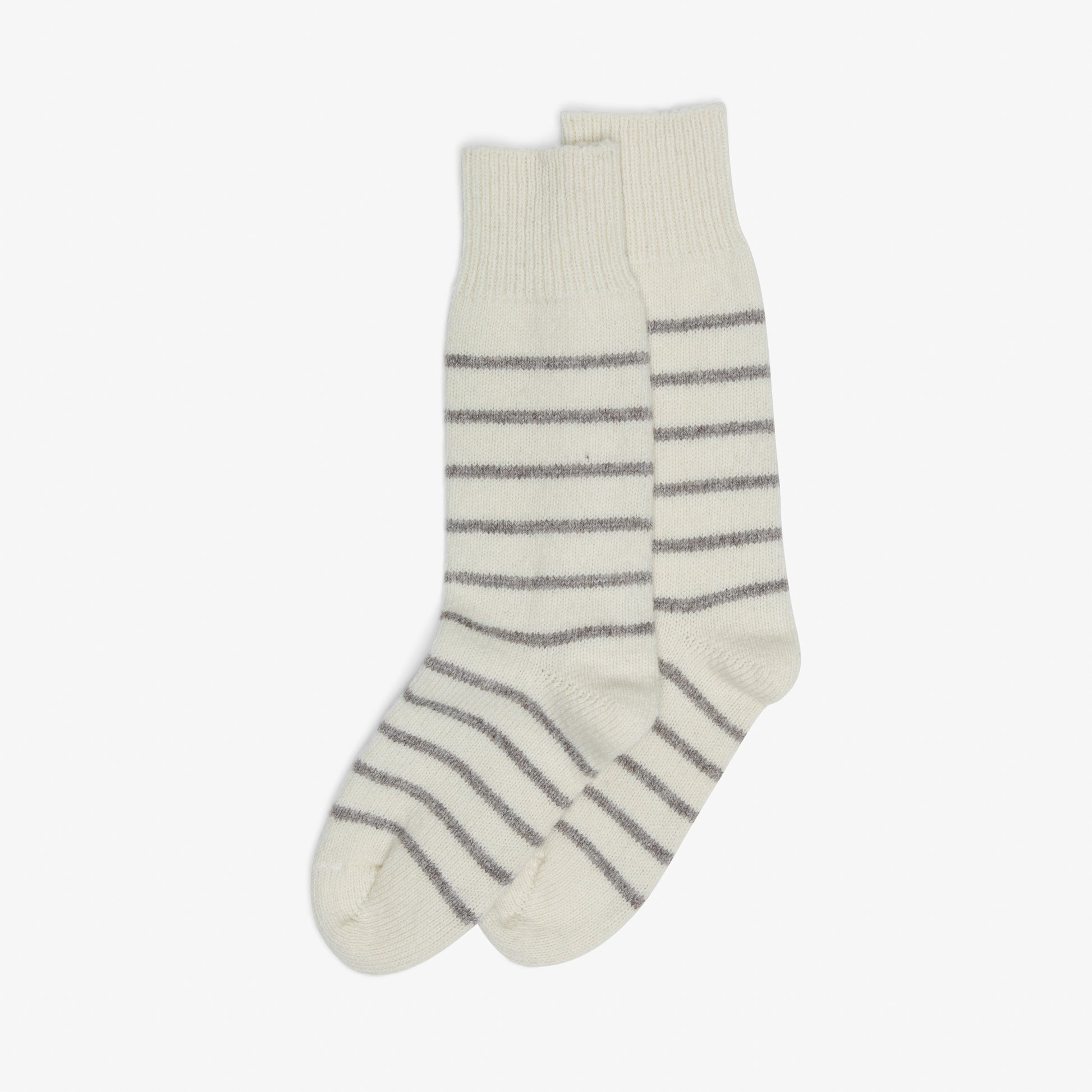 Natural Sheep White & Grey Stripes