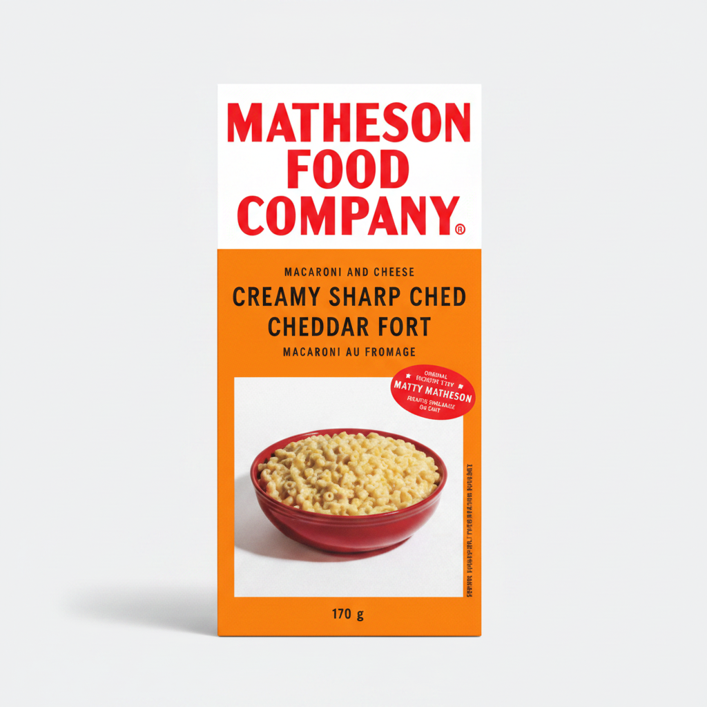 Matheson Food Company Creamy Sharp Cheddar - Light Grey Background
